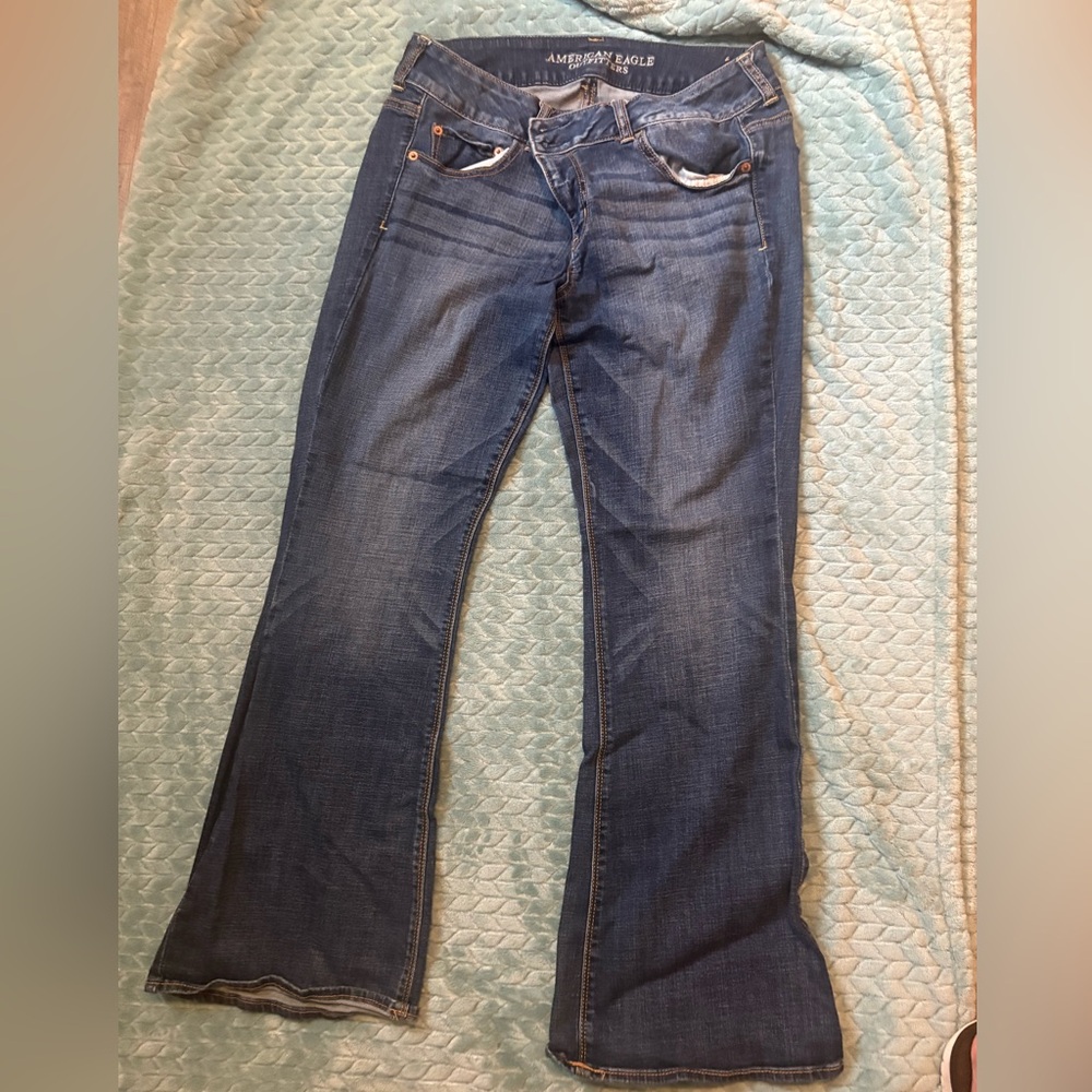 American Eagle Outfitters Dark Blue Flare Jeans